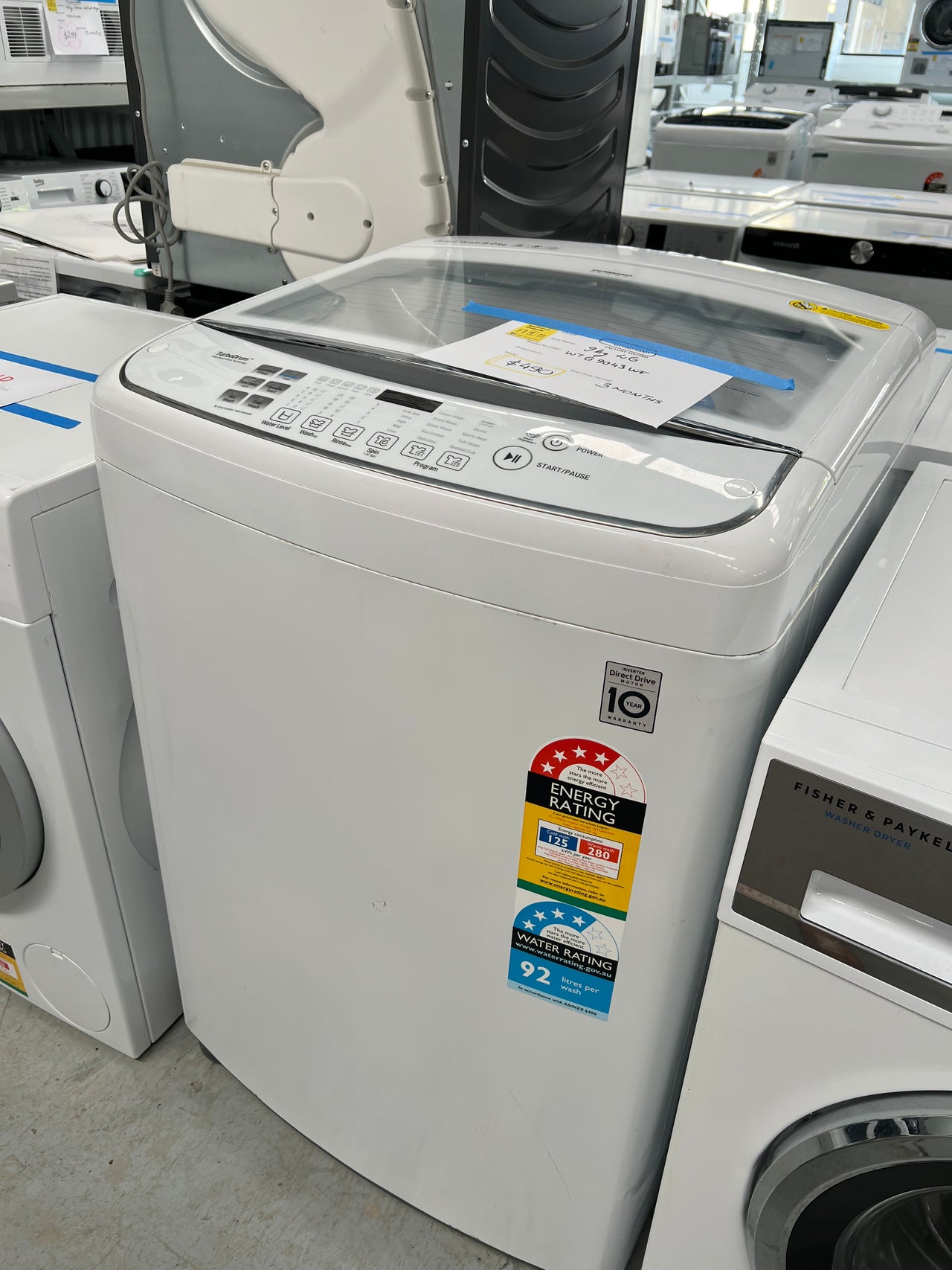 Second hand LG 9kg Top Load Washing Machine WTG9032WF - Second Hand Appliances Geebung