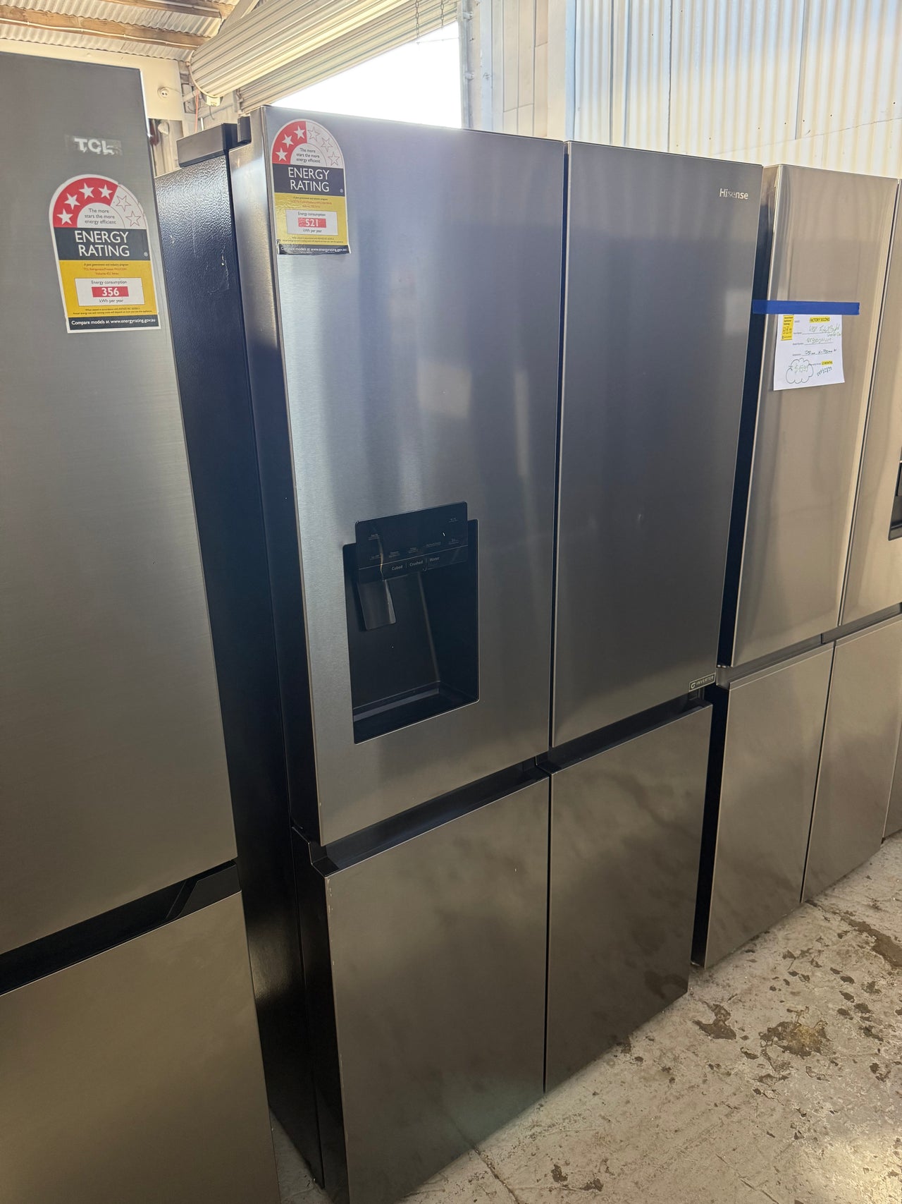 Factory second Hisense HRCD586TBWB 585L PureFlat Eclipse French Door Refrigerator – Dark Stainless Steel