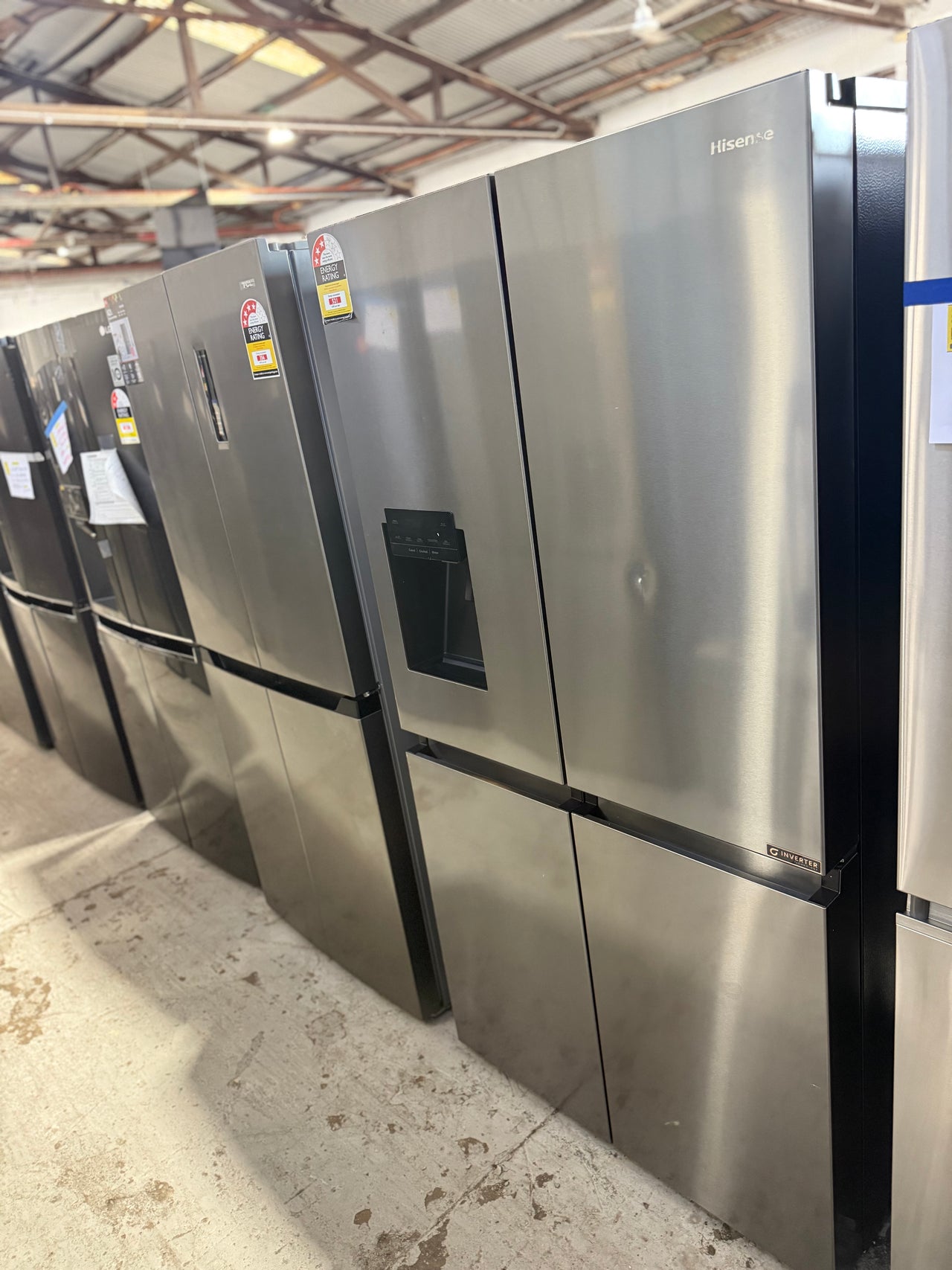 Factory second Hisense HRCD586TBWB 585L PureFlat Eclipse French Door Refrigerator – Dark Stainless Steel