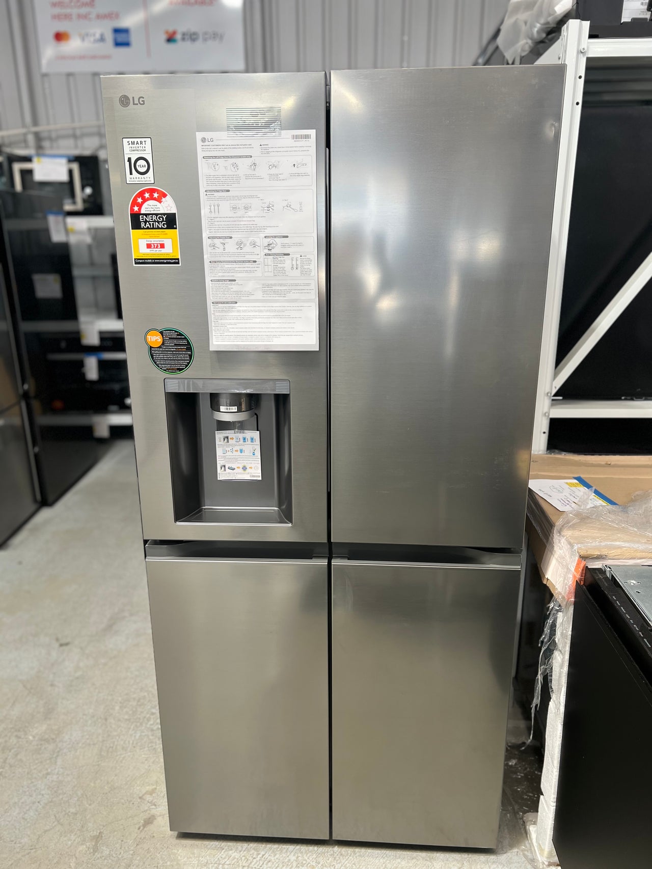 Transportation damaged LG 506L French Door Refrigerator  Model: GF-LN500PL - Second Hand Appliances Geebung