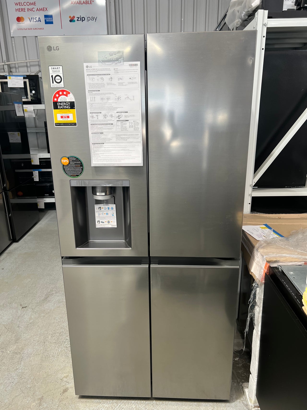 Transportation damaged LG 506L French Door Refrigerator  Model: GF-LN500PL - Second Hand Appliances Geebung