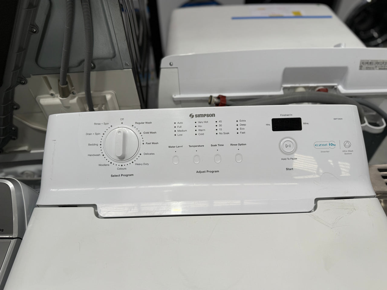 Second hand Simpson 10kg Top Load Washing Machine – Model SWT1042A - Second Hand Appliances Geebung