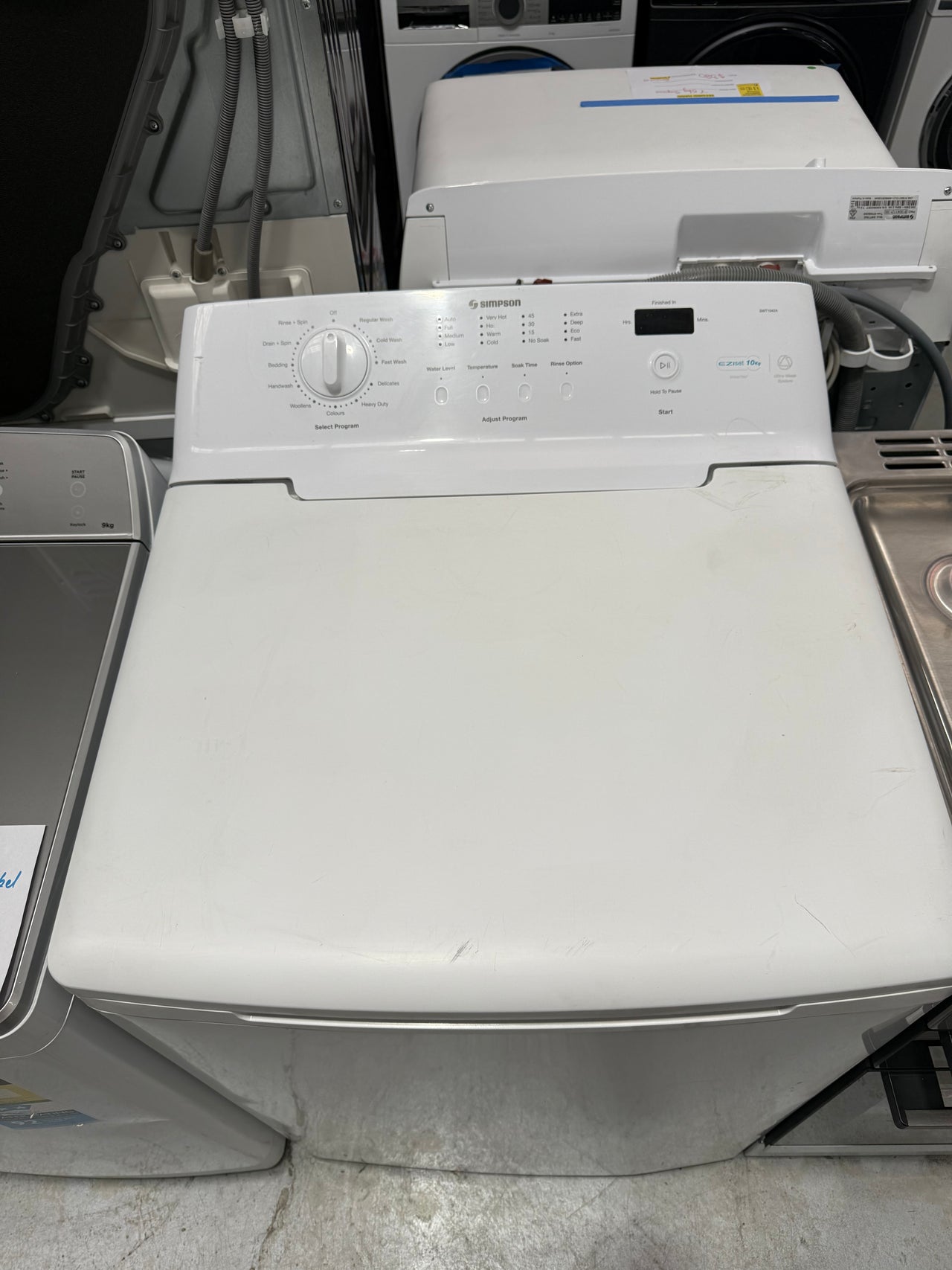 Second hand Simpson 10kg Top Load Washing Machine – Model SWT1042A - Second Hand Appliances Geebung