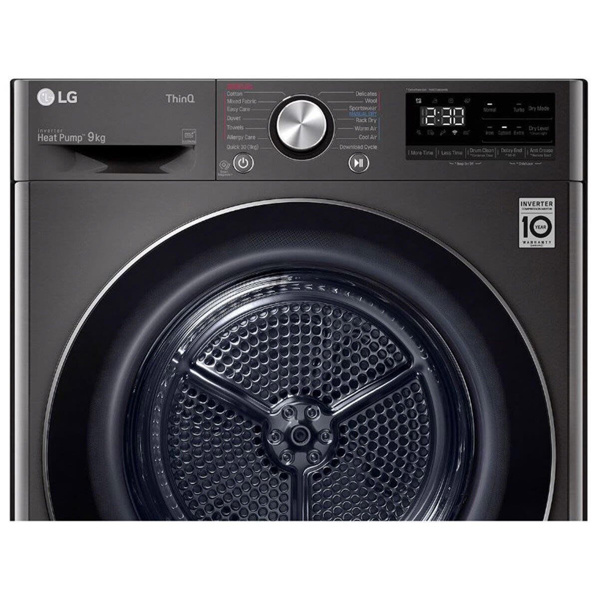 Factory second LG 9kg Heat Pump Dryer – Black Steel  DVH9-09B