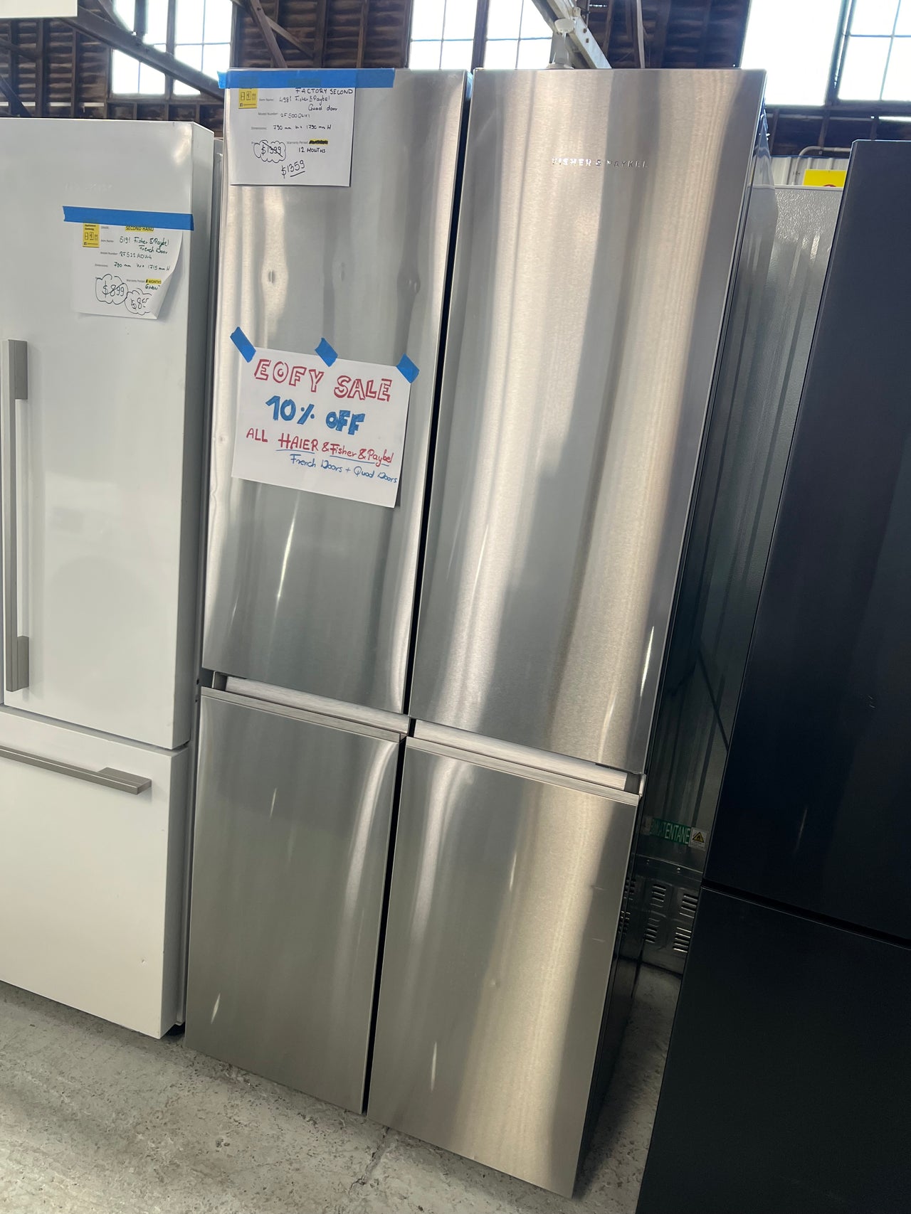 Factory second Fisher &amp; Paykel RF500QNX1 498L Quad Door Fridge (Stainless Steel) - Second Hand Appliances Geebung