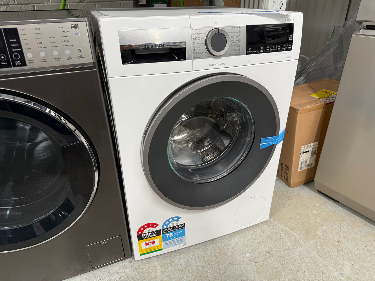 Transportation damaged Bosch 9kg Front Load Washer Model: WGG24402AU