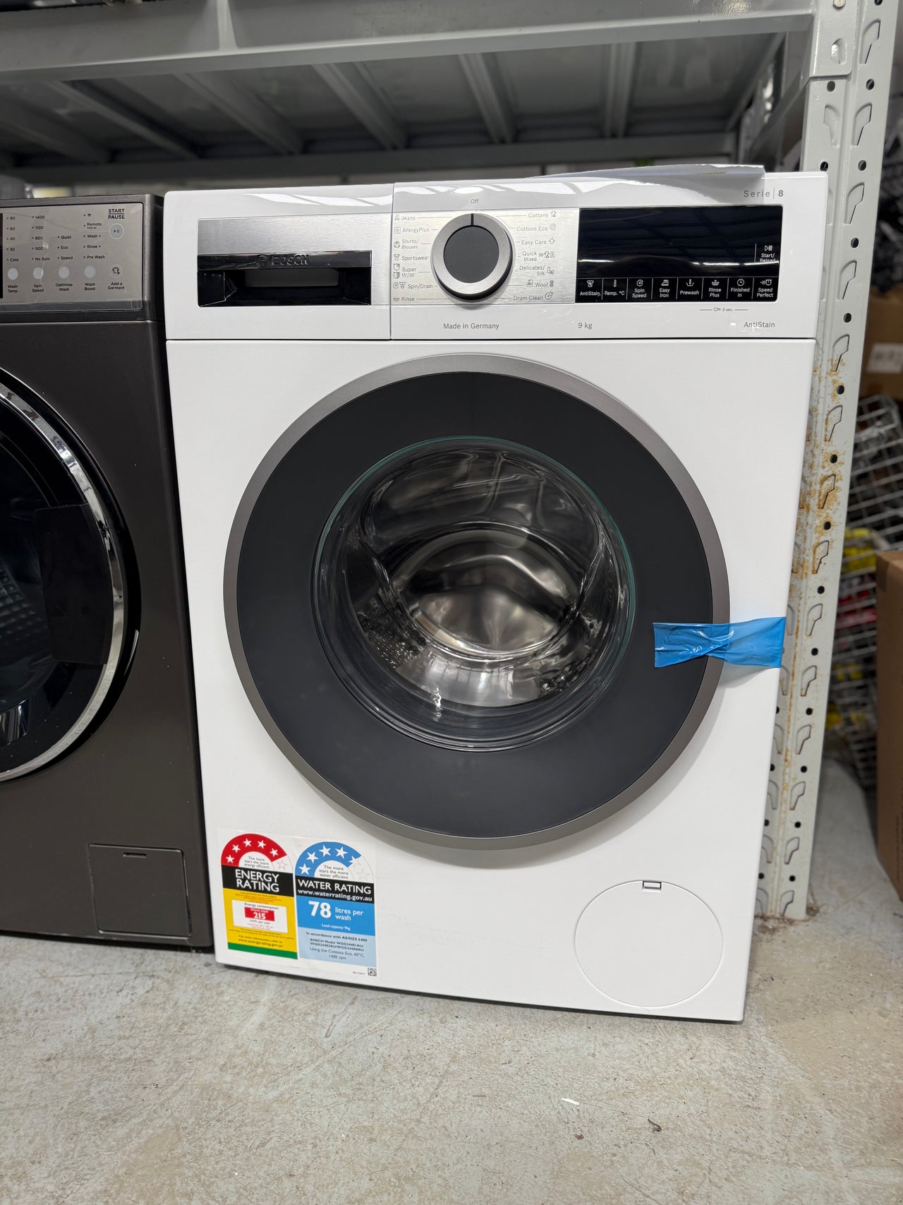 Transportation damaged Bosch 9kg Front Load Washer Model: WGG24402AU