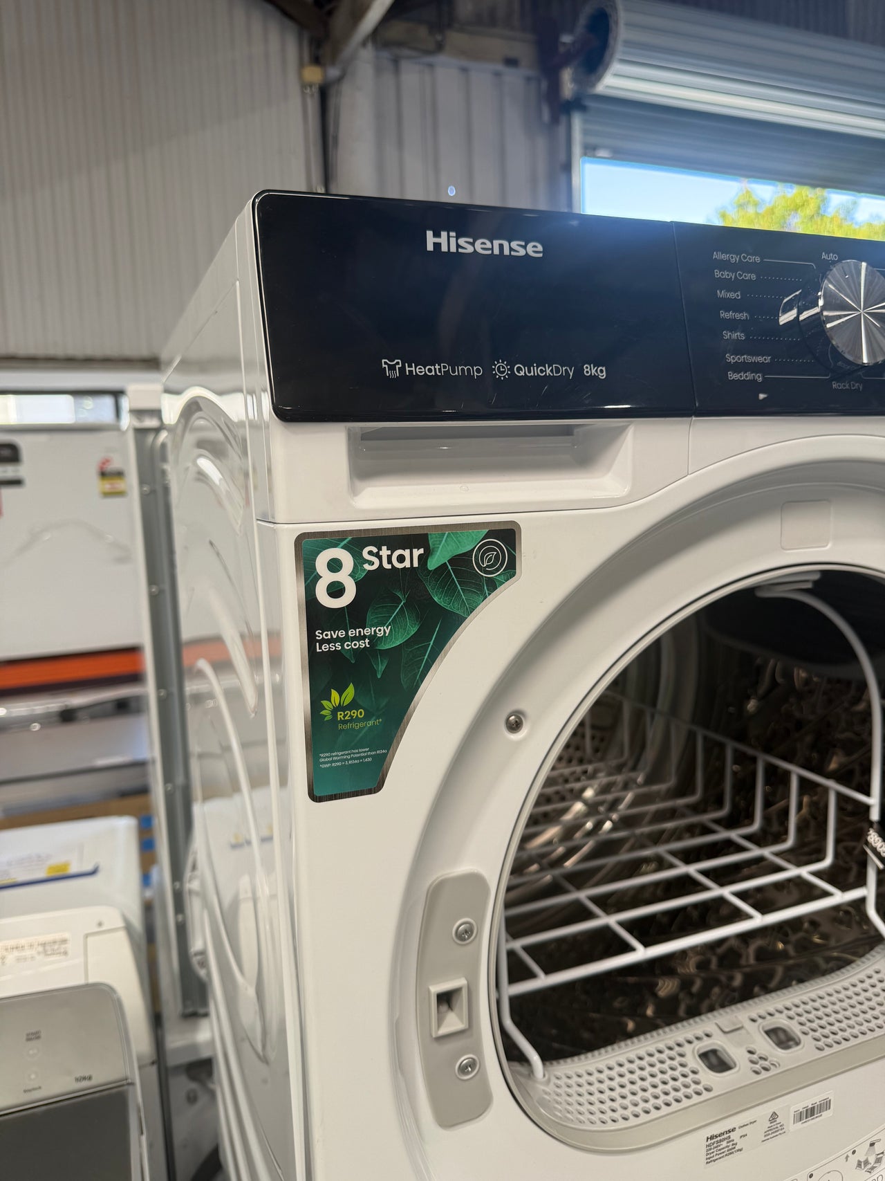 Factory second Hisense HDFS80HS 8 kg Series 3 Heat Pump Dryer – White