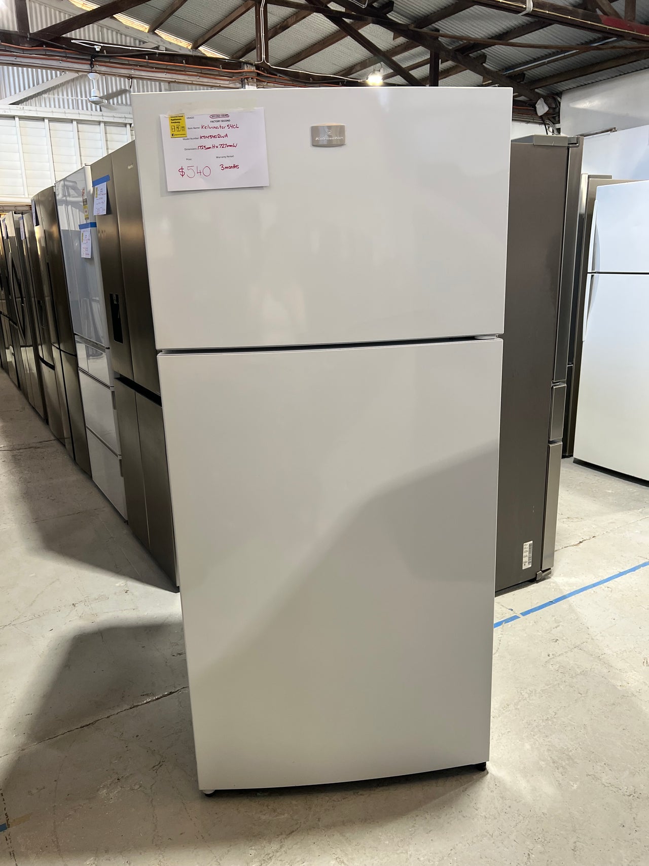 Second hand Kelvinator 536L Top Mount Refrigerator KTM5402WA - Second Hand Appliances Geebung