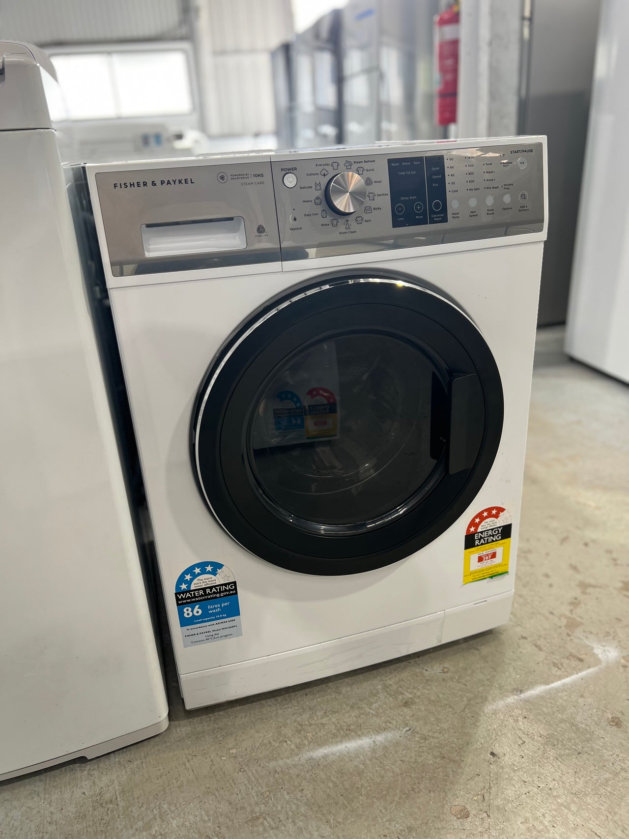 Factory second Fisher & Paykel 10kg Front Load Washer - Second Hand Appliances Geebung outside 