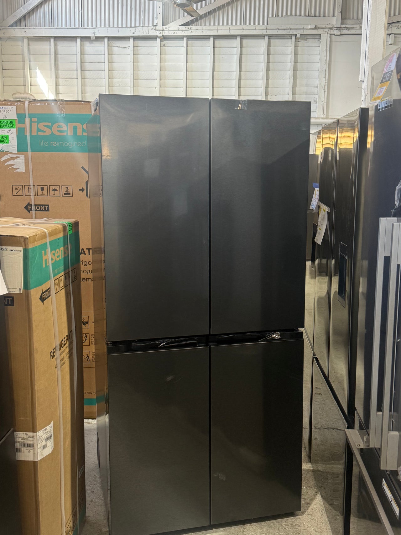 Transportation damaged LG 500L French Door Fridge – GF-B505MBL