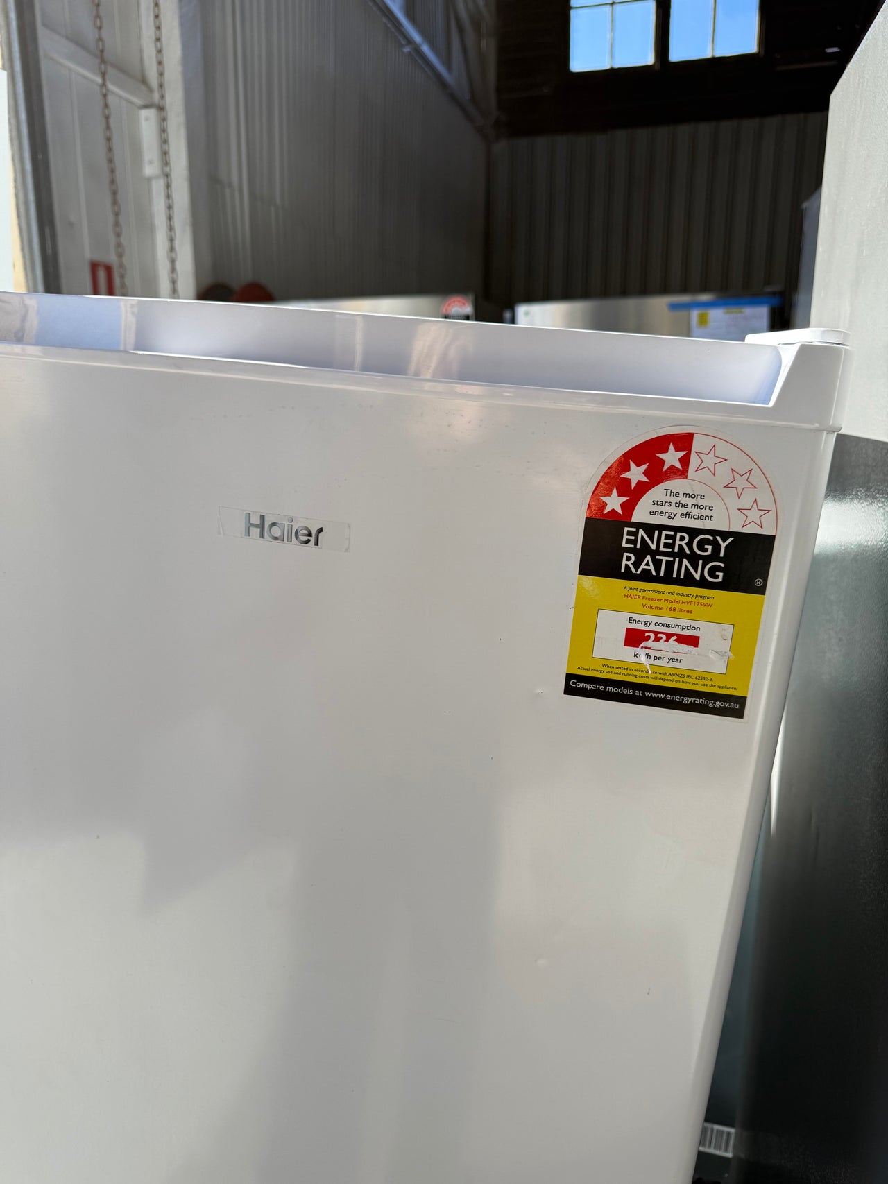 Factory Second Haier 168L Vertical Freezer – White HVF175VW