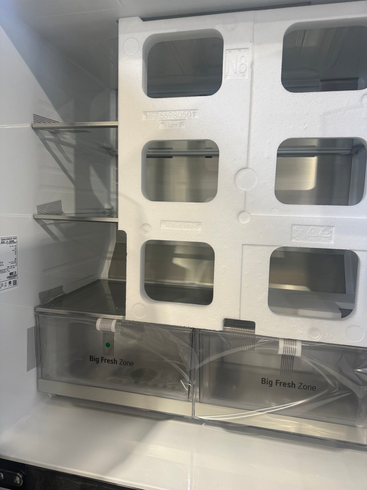 Transportation damaged LG 500L French Door Fridge – GF-B505MBL