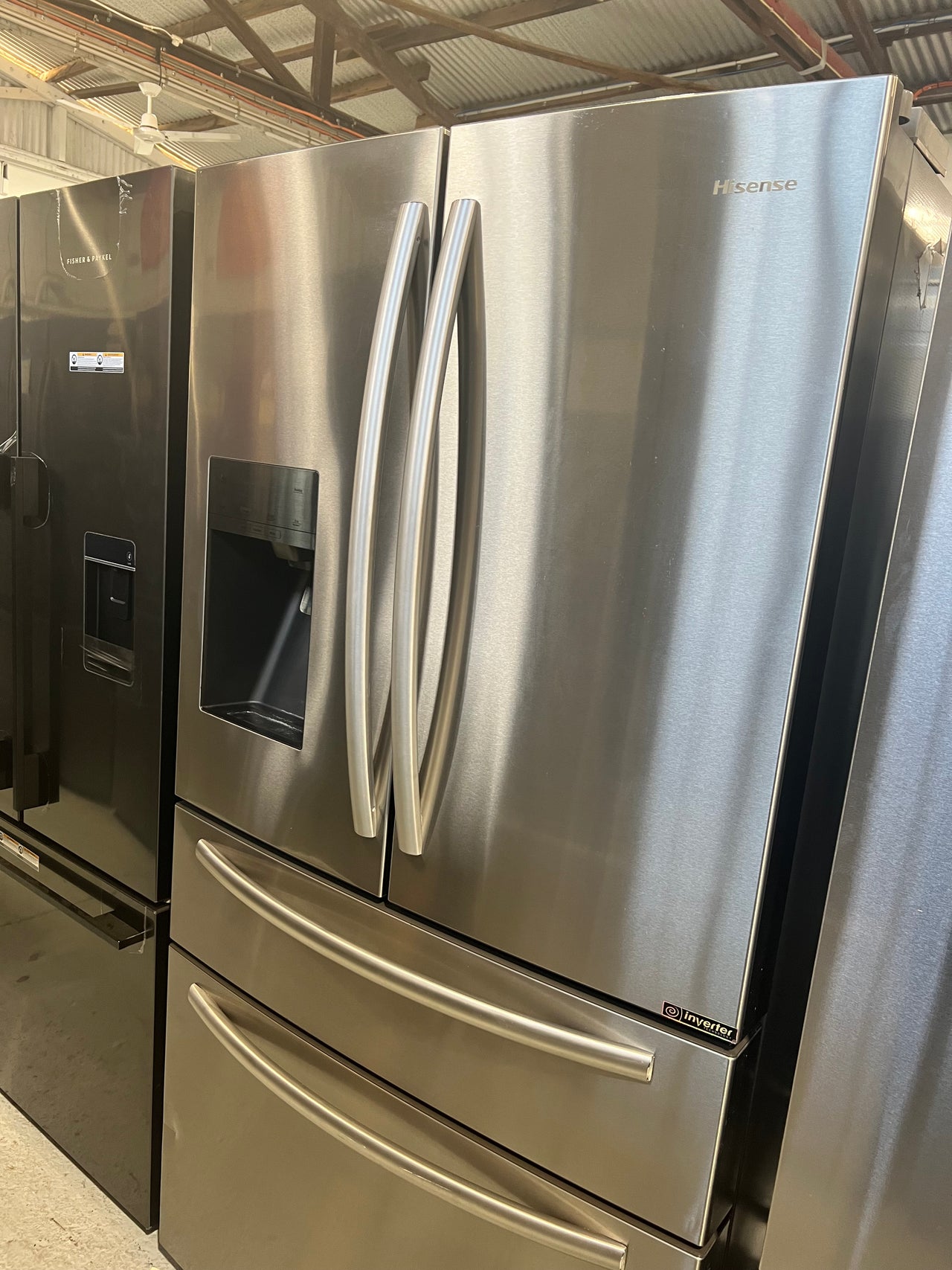 Second hand HISENSE 701L FRENCH DOOR STAINLESS STEEL FRIDGE with 12 months warranty - Second Hand Appliances Geebung