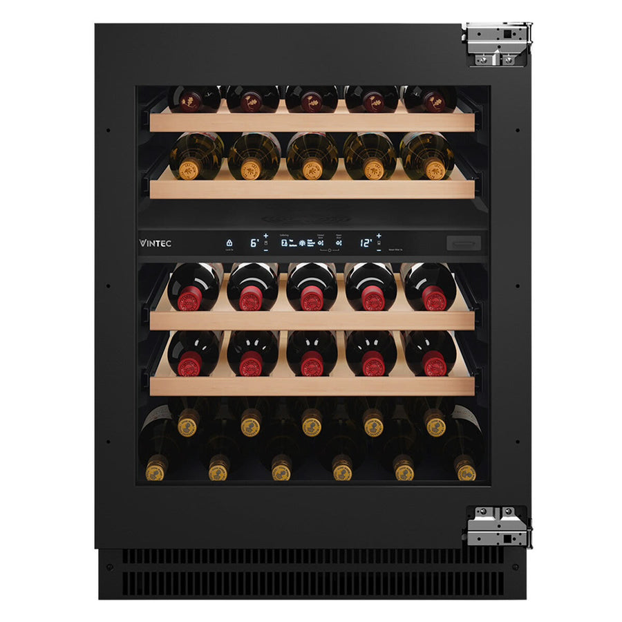 Factory second Vintec VWD820SAP-X Luxe Harmony 31-Bottle Integrated Dual Zone Wine Cabinet