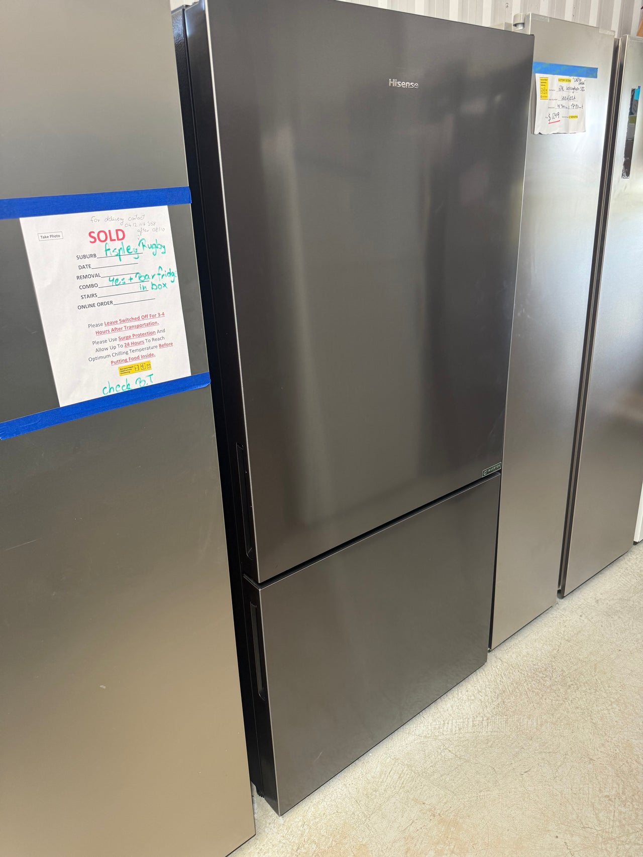 Factory Second Hisense 503L Bottom Mount Fridge – Stainless Steel (HRBM503E)