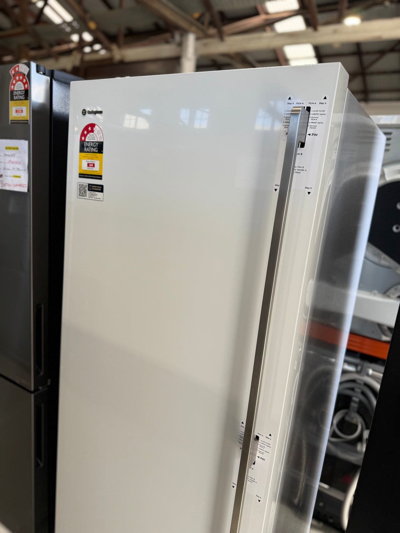 Factory second Westinghouse 388 L Vertical Freezer – Model WFB4204WC