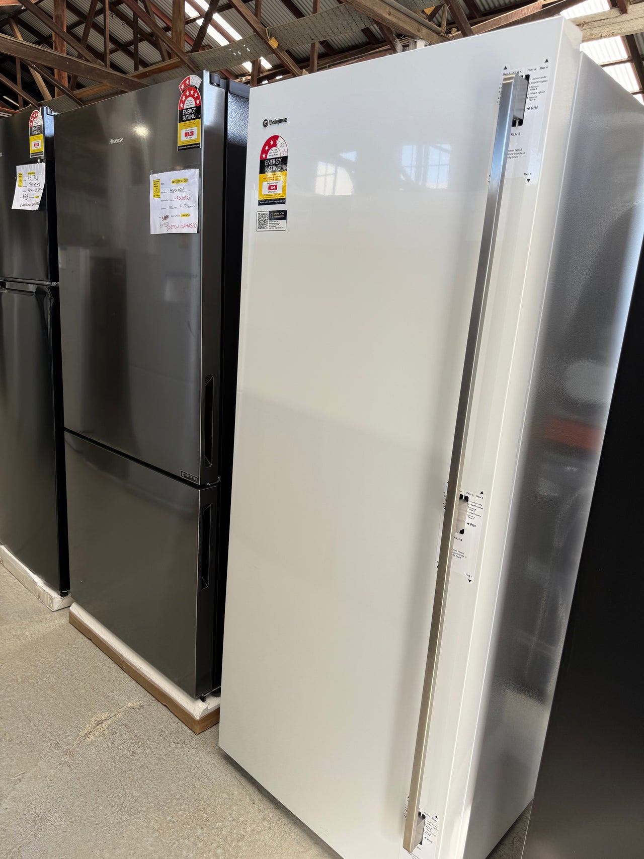 Factory second Westinghouse 388 L Vertical Freezer – Model WFB4204WC