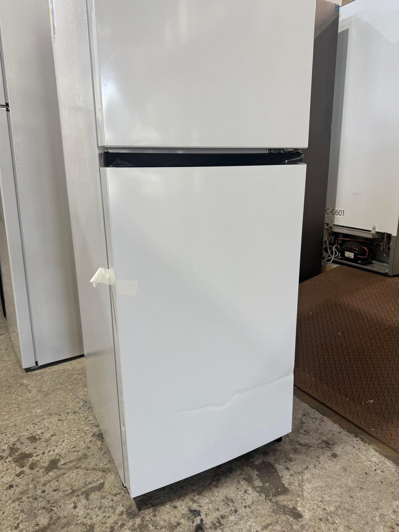 Transportation damaged Hisense HRTF206 205L Top Mount Refrigerator – White