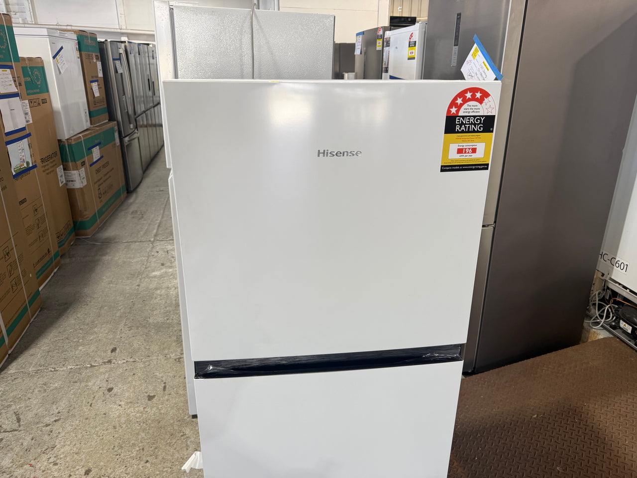 Transportation damaged Hisense HRTF206 205L Top Mount Refrigerator – White