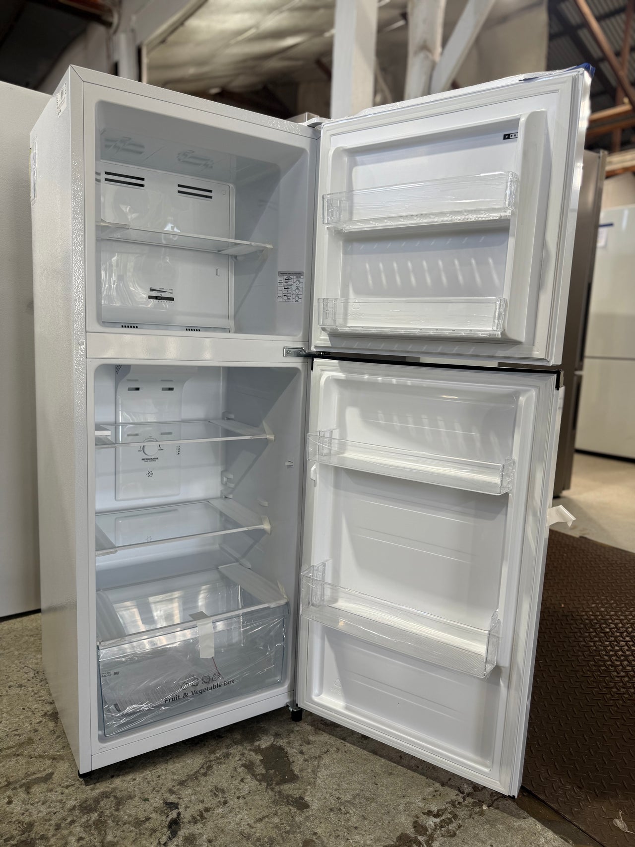 Transportation damaged Hisense HRTF206 205L Top Mount Refrigerator – White