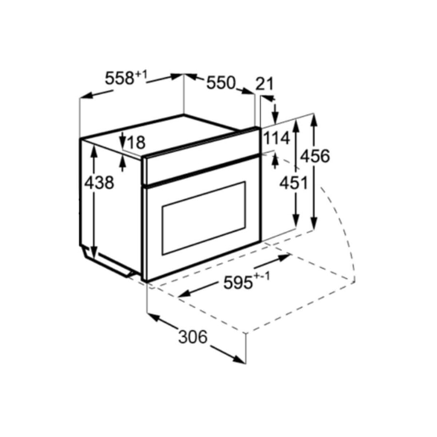 Factory second AEG 60cm 9000 Series Compact SteamPro Built-In Combi-Steam Oven NKB9A82KT