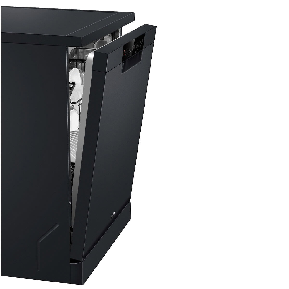 Factory Second Haier 15 Place Setting Freestanding Dishwasher – Black | HDW15F2B1