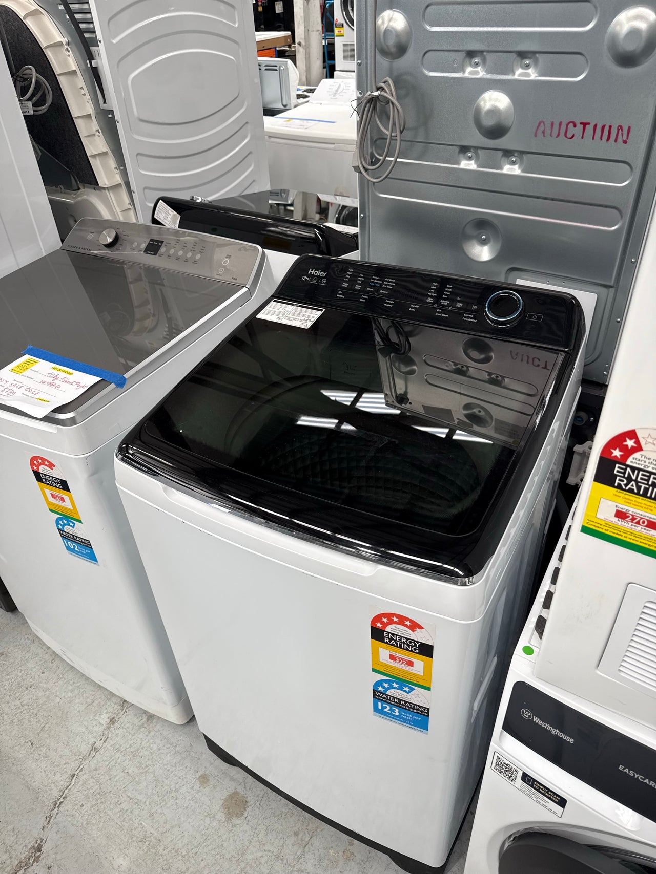 Factory second Haier 12kg Top Load Washing Machine – White  Model: HWT12AD1 - Second Hand Appliances Geebung