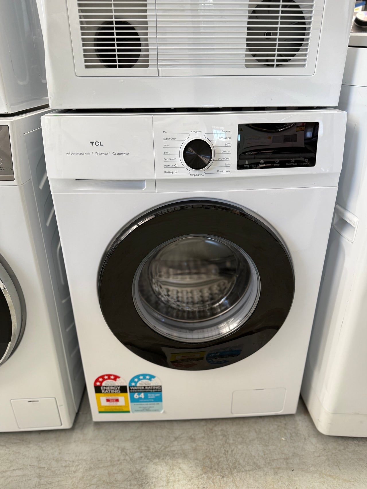 Factory Second TCL 7.5kg Front Load Washing Machine – White P108FLW
