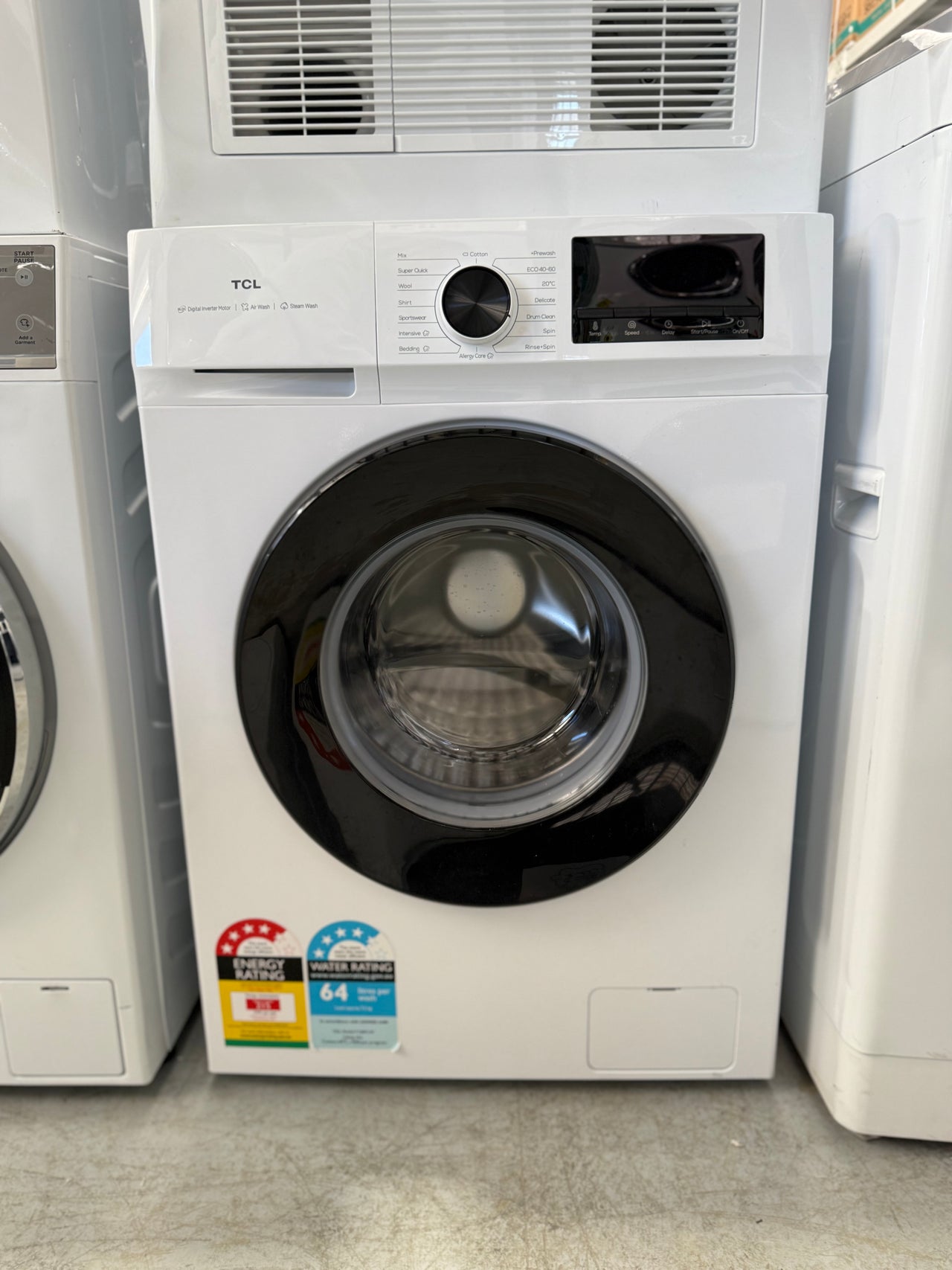 Factory Second TCL 7.5kg Front Load Washing Machine – White P108FLW