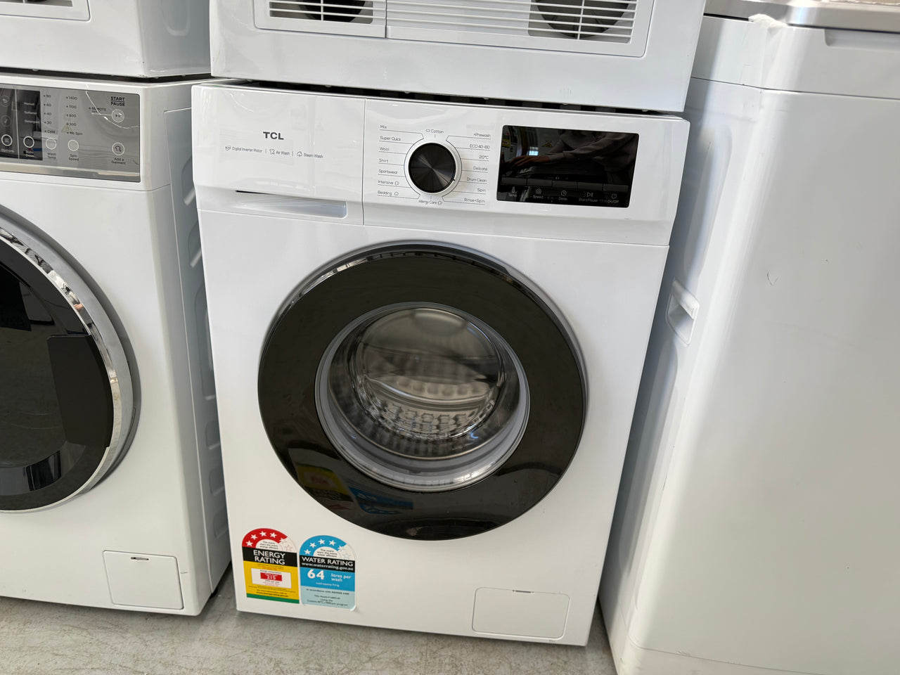 Factory Second TCL 7.5kg Front Load Washing Machine – White P108FLW
