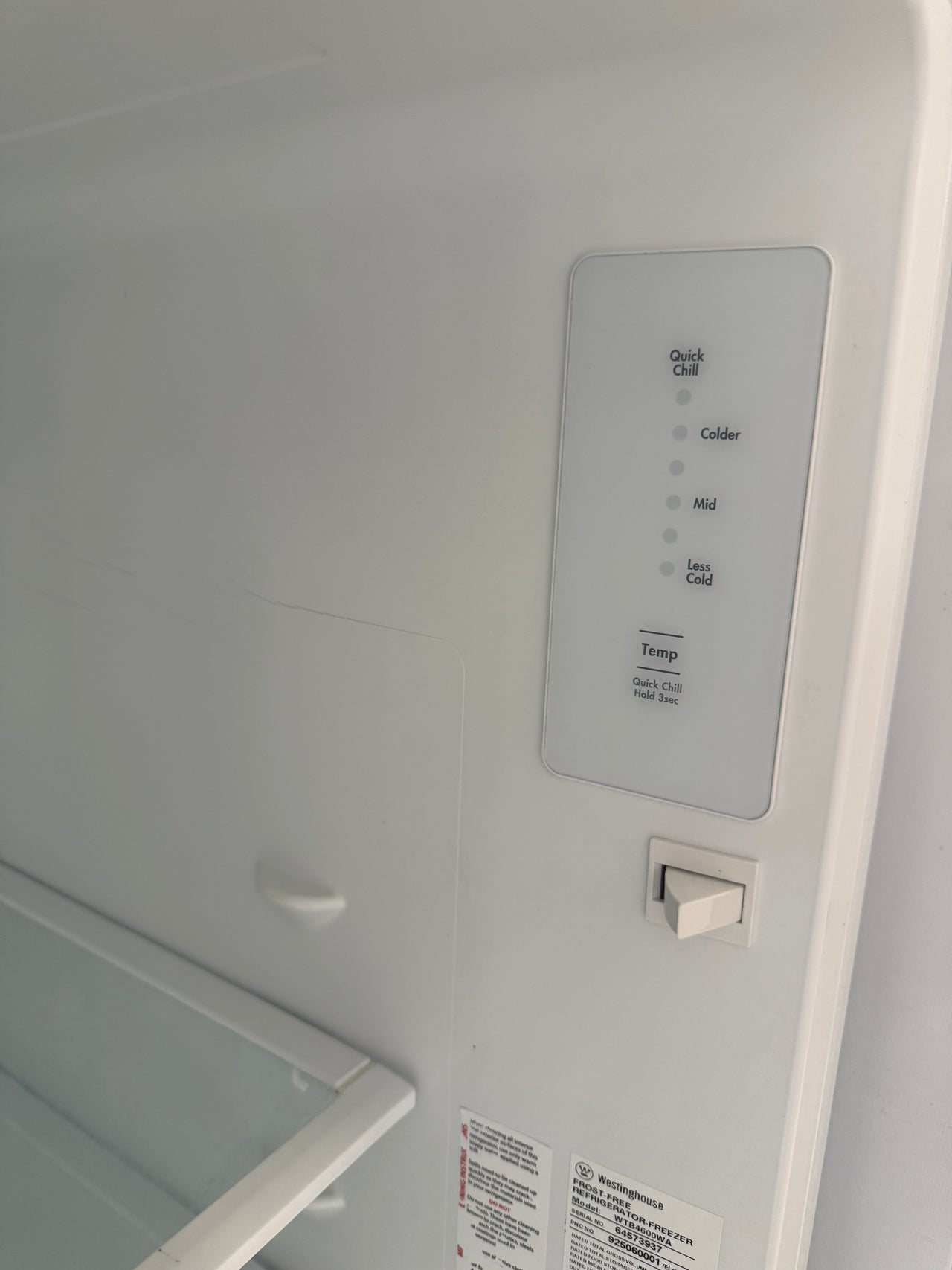 Second hand Westinghouse Fridge 460L Top Mount White Model: WTB4600WA