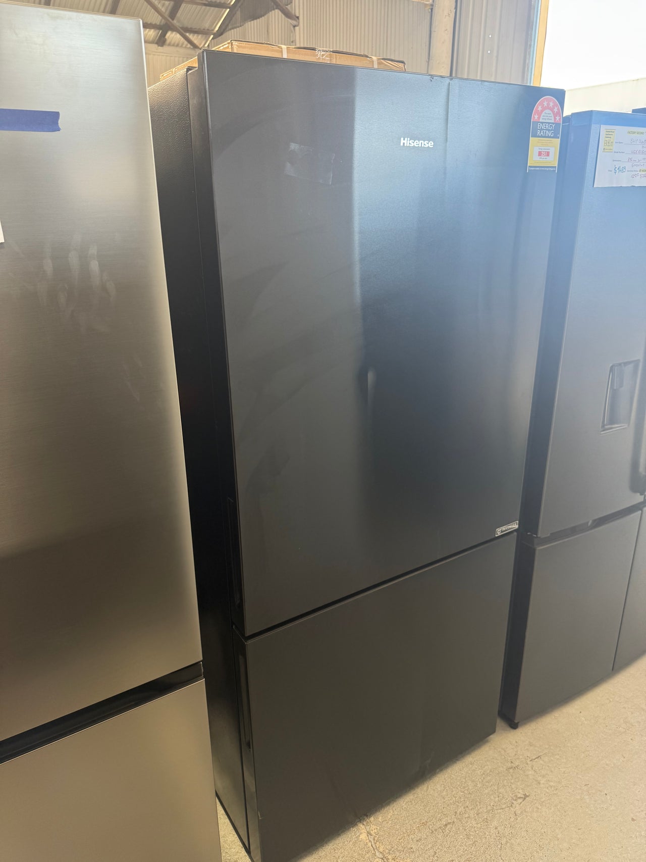 Factory second Hisense 483L PureFlat Bottom Mount Refrigerator HRBM483B