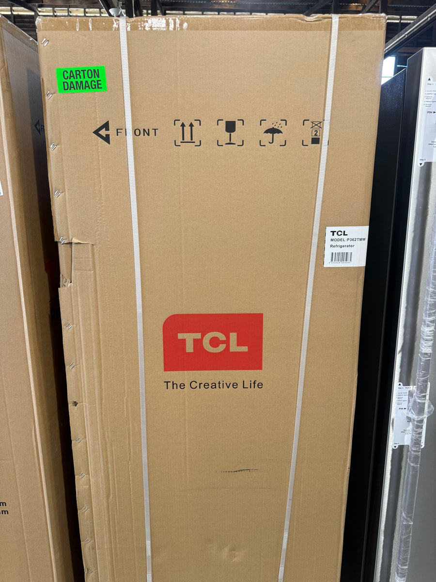Factory second/Carton damaged TCL 362L Top Mount Fridge – P362TMW