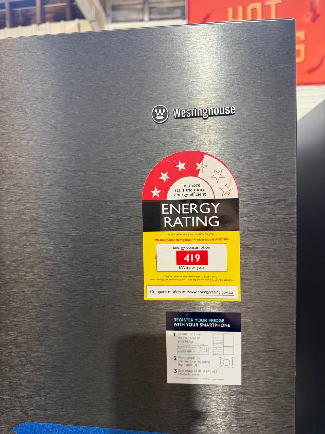 Second hand Westinghouse WHE5204BC 491L French Door Fridge