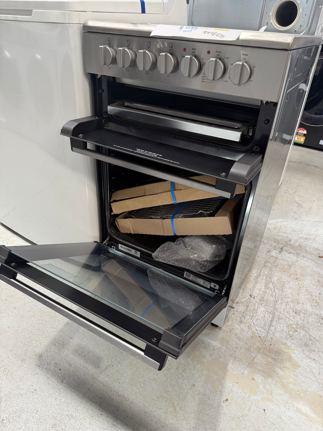 Factory second Westinghouse WFE512SC 54 cm Dual Fuel Freestanding Cooker – Stainless Steel