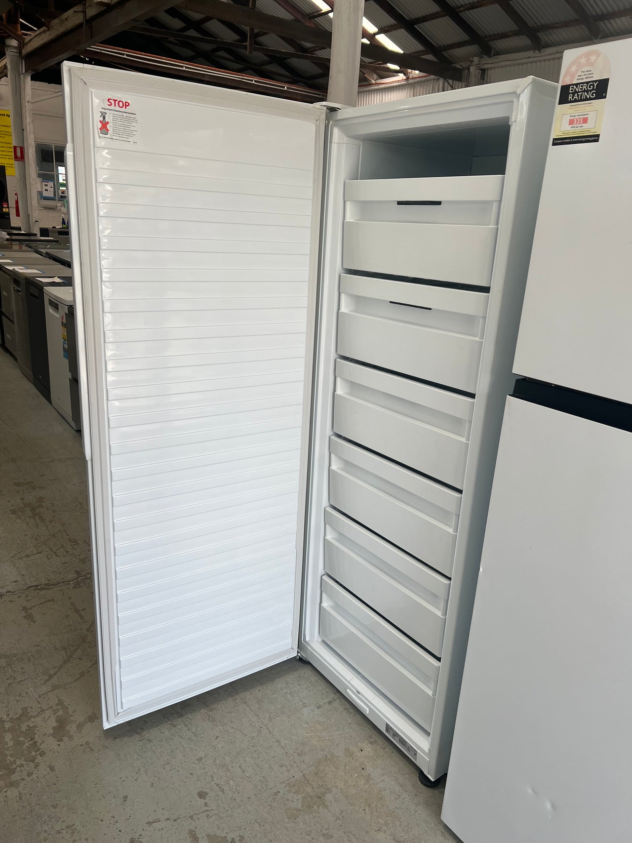 Second hand Fisher & Paykel E388LWW 389L Upright Freezer - Second Hand Appliances Geebung