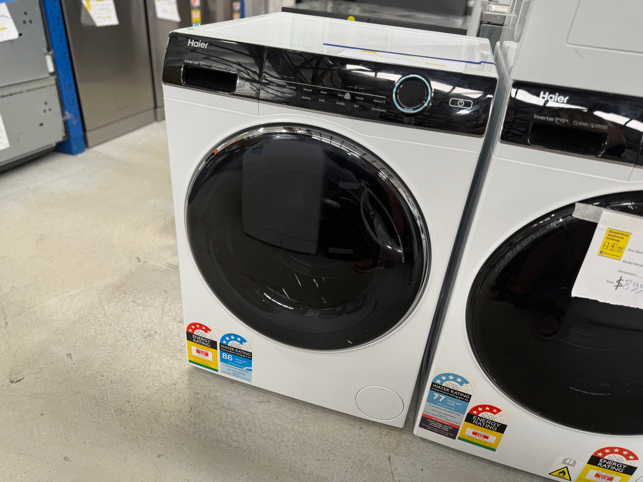 Factory second HAIER 10KG FRONT LOADER WASHING MACHINE - UV PROTECT Model:HWF10AN1