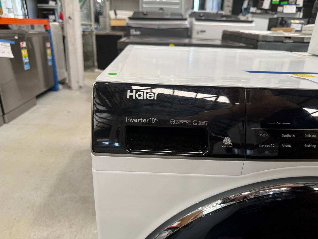 Factory second HAIER 10KG FRONT LOADER WASHING MACHINE - UV PROTECT Model:HWF10AN1