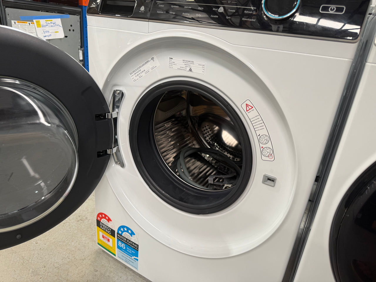 Factory second HAIER 10KG FRONT LOADER WASHING MACHINE - UV PROTECT Model:HWF10AN1