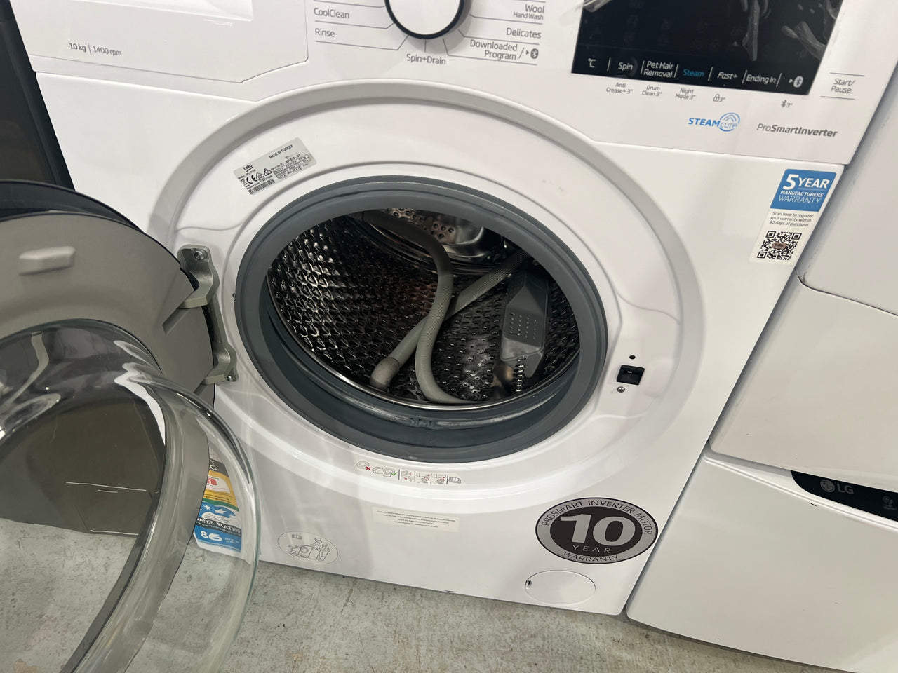 Second hand Beko 10kg Front Load Washer Model: BFL1010W - Second Hand Appliances Geebung