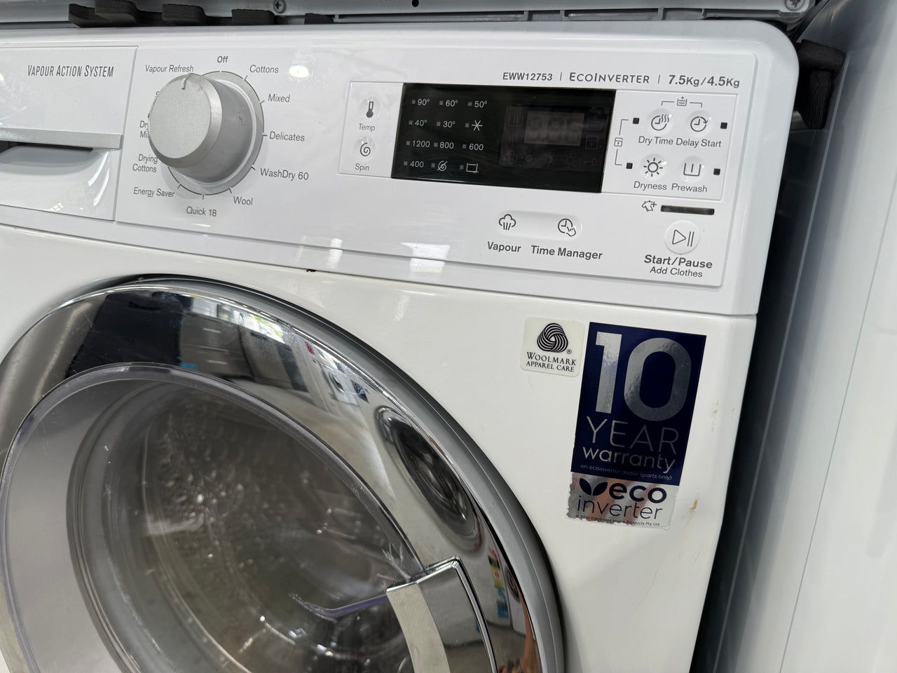 Second hand ELECTROLUX EWW12753 7.5KG / 4KG Washer Dryer Combo - Second Hand Appliances Geebung