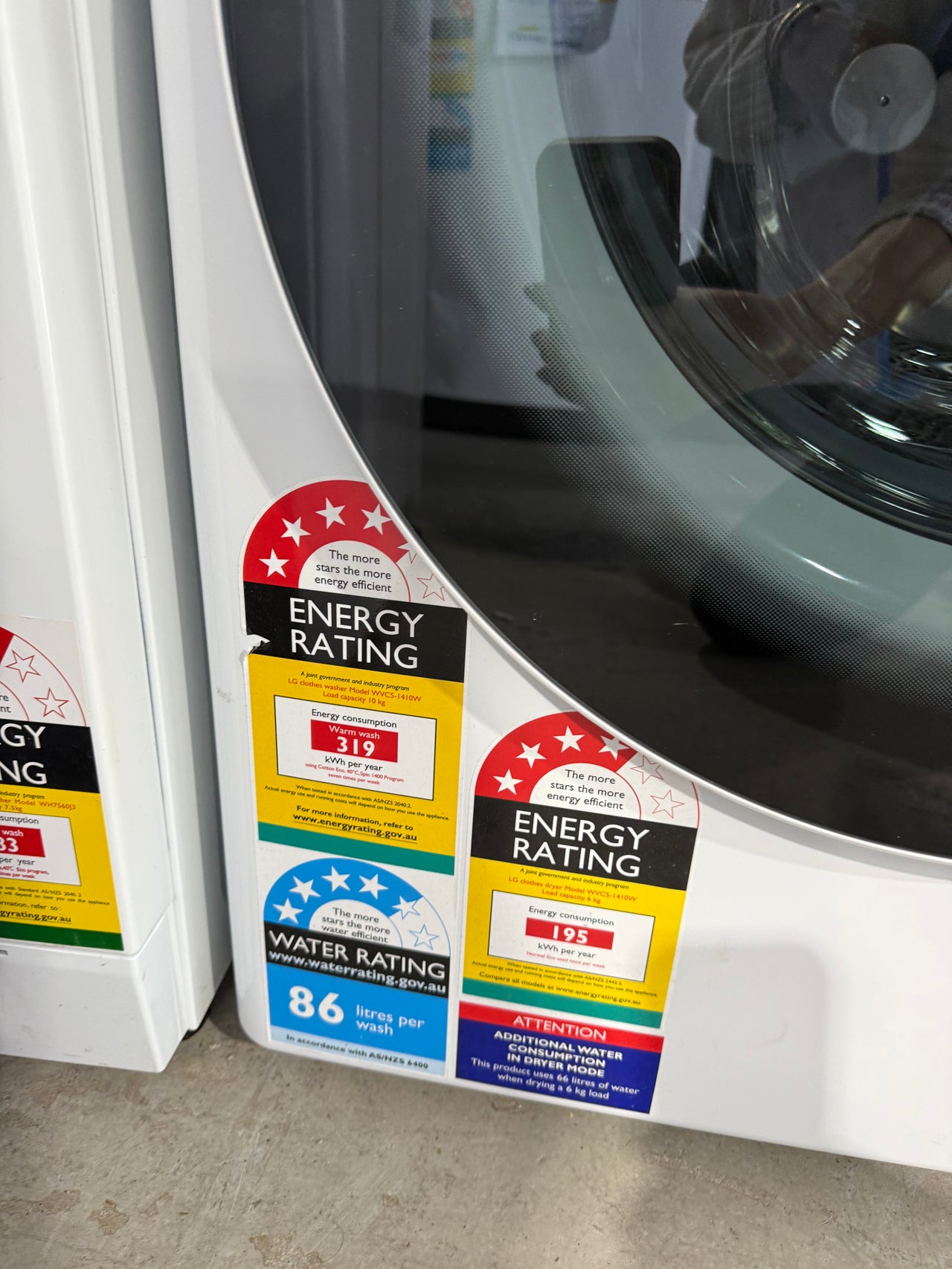 Transportation damaged LG 10kg-6kg Combo Washer Dryer WVC5-1410W