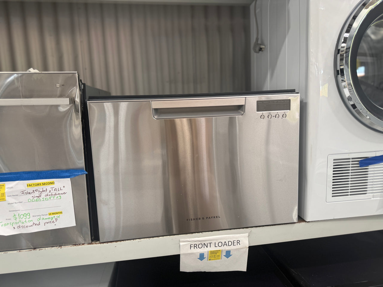 Factory second Fisher&Paykel DD60SCX9 Series 7, Contemporary Single DishDrawer™ Dishwasher