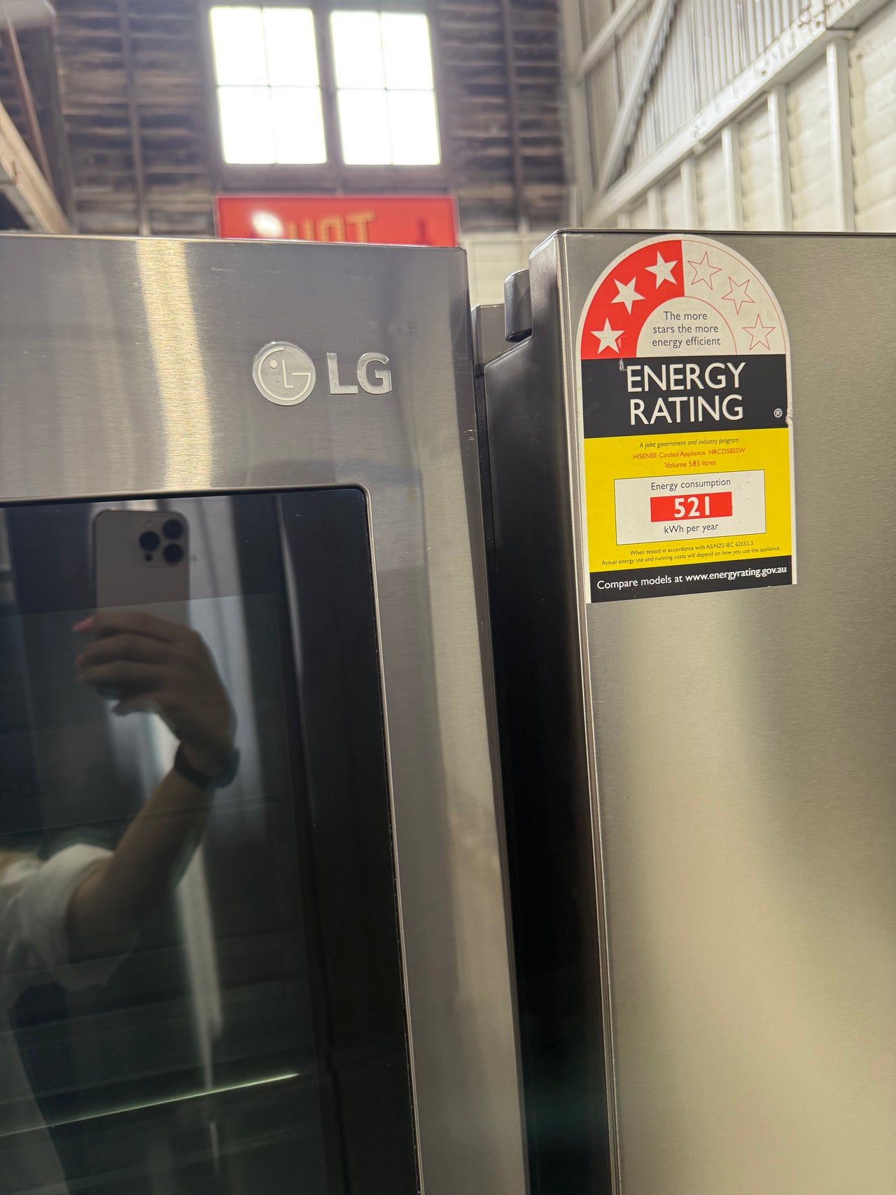 Second hand LG 708L InstaView French Door Fridge Model: GF-V708BSL - Second Hand Appliances Geebung