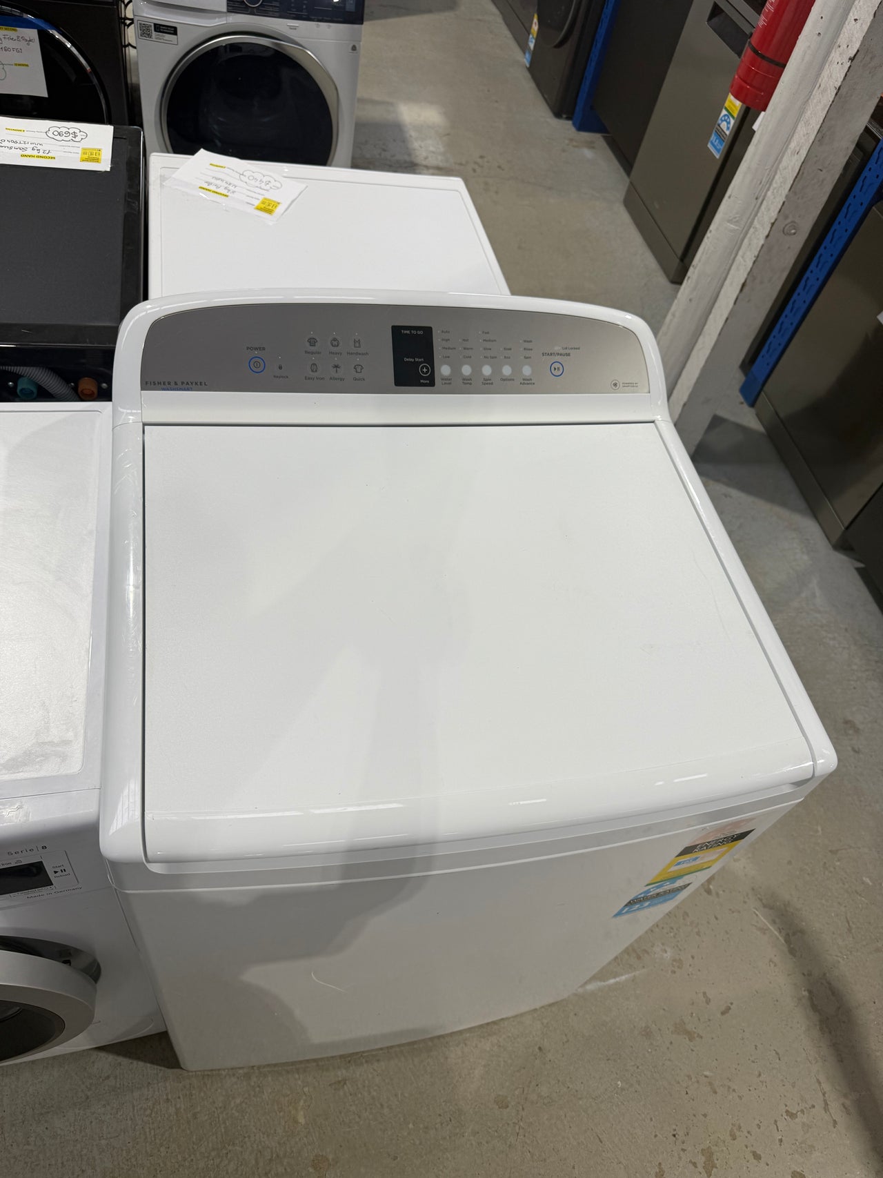 Second hand Fisher&Paykel WA1068G2 10kg top load washing machine