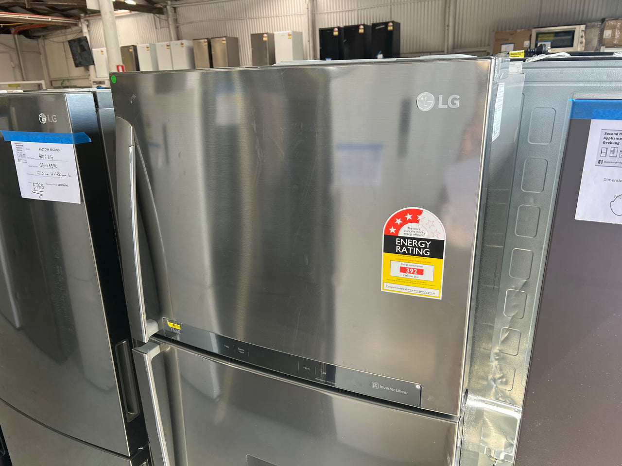 Factory second LG 471L Top Mount Fridge with Automatic Ice Maker Model: GT-L471PDC - Second Hand Appliances Geebung