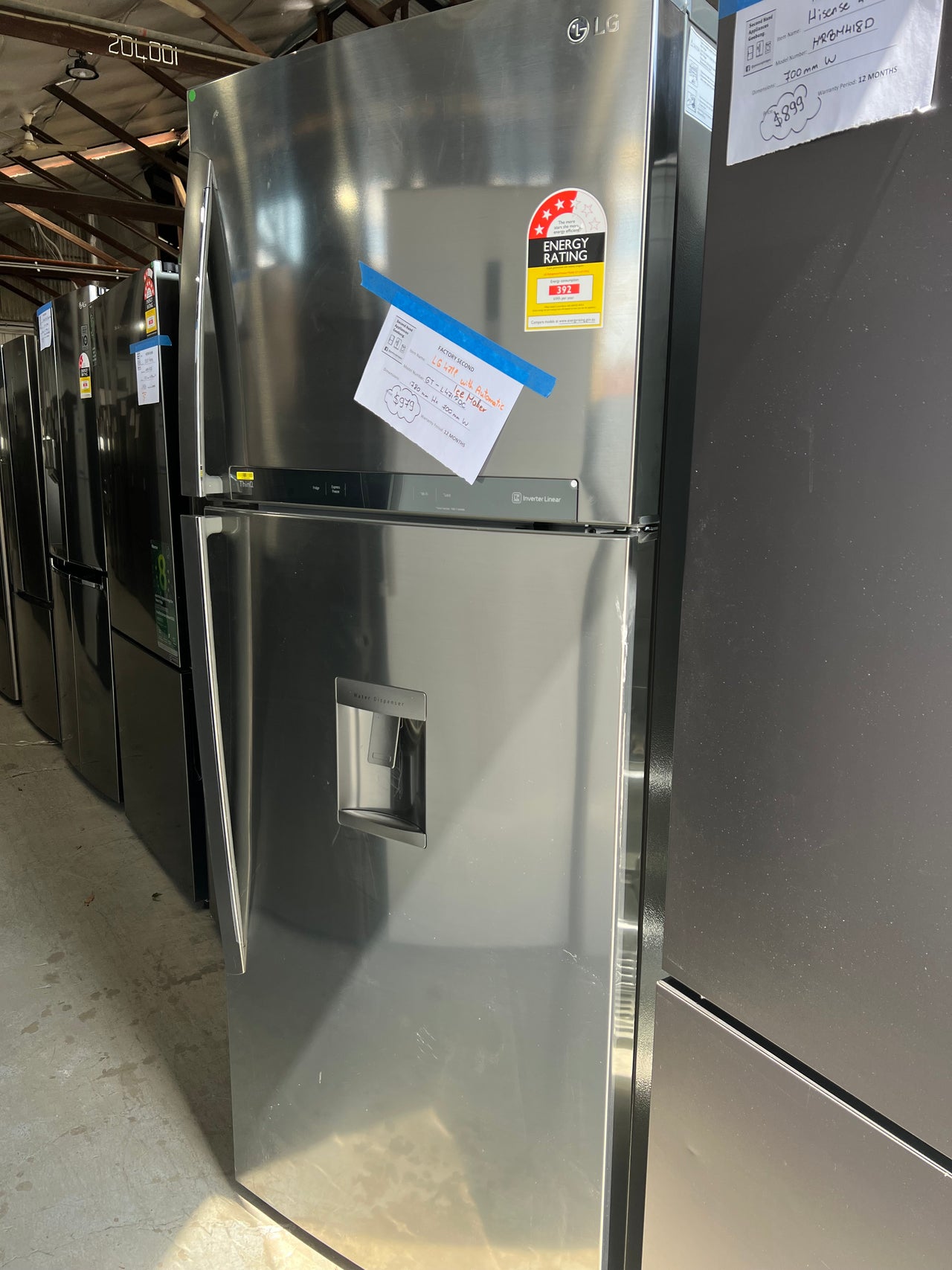 Factory second LG 471L Top Mount Fridge with Automatic Ice Maker Model: GT-L471PDC - Second Hand Appliances Geebung