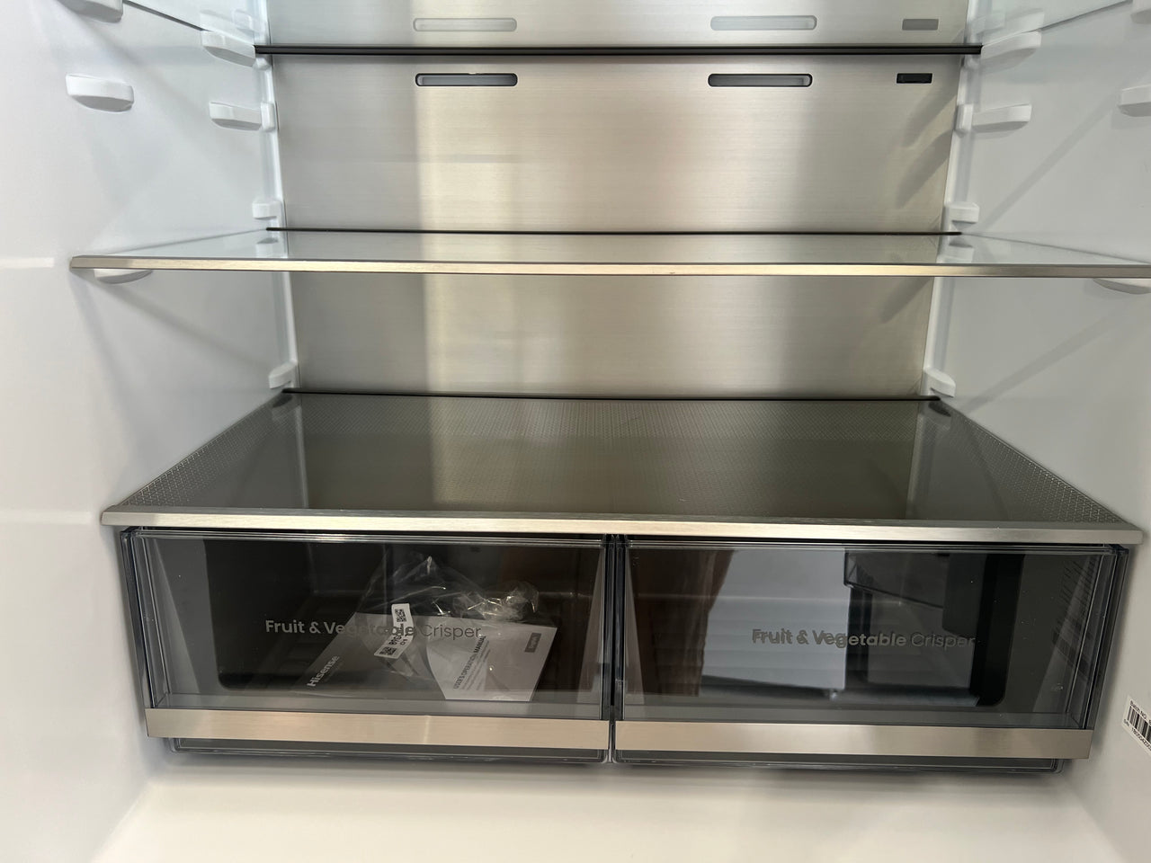 Factory second Hisense 503L Eco Vision Bottom Mount Fridge - Dark Stainless Steel HRBM503E - Second Hand Appliances Geebung