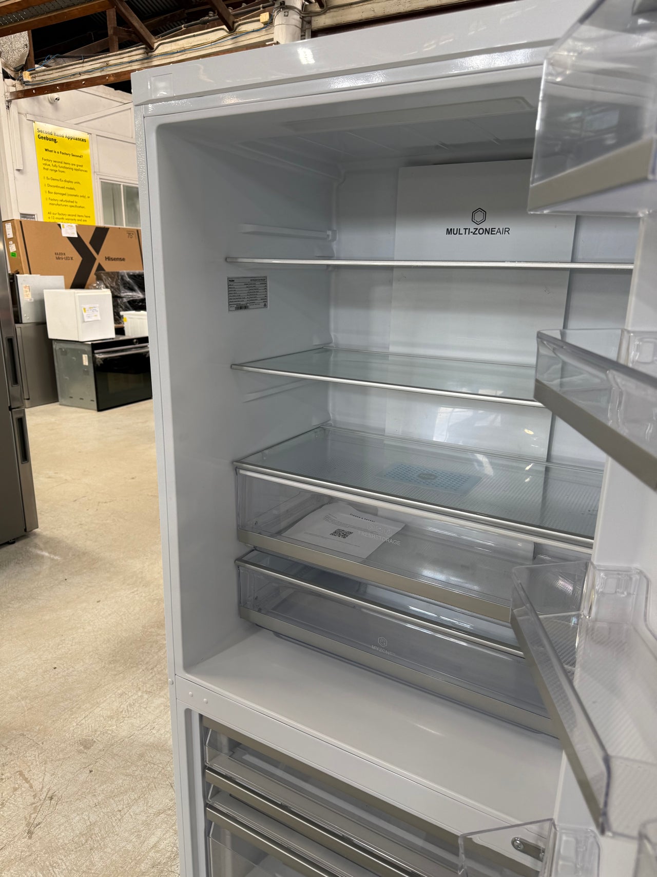 Factory second Haier 498L Bottom Mount Frost Free Fridge HRF520BW
